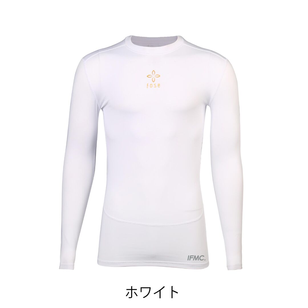 丸首長袖ホワイト】IFMC.×FoseKift アンダーシャツ | 共感を