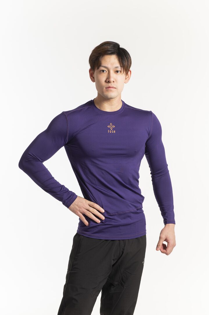 丸首長袖パープル】IFMC.×FoseKift アンダーシャツ | 共感を