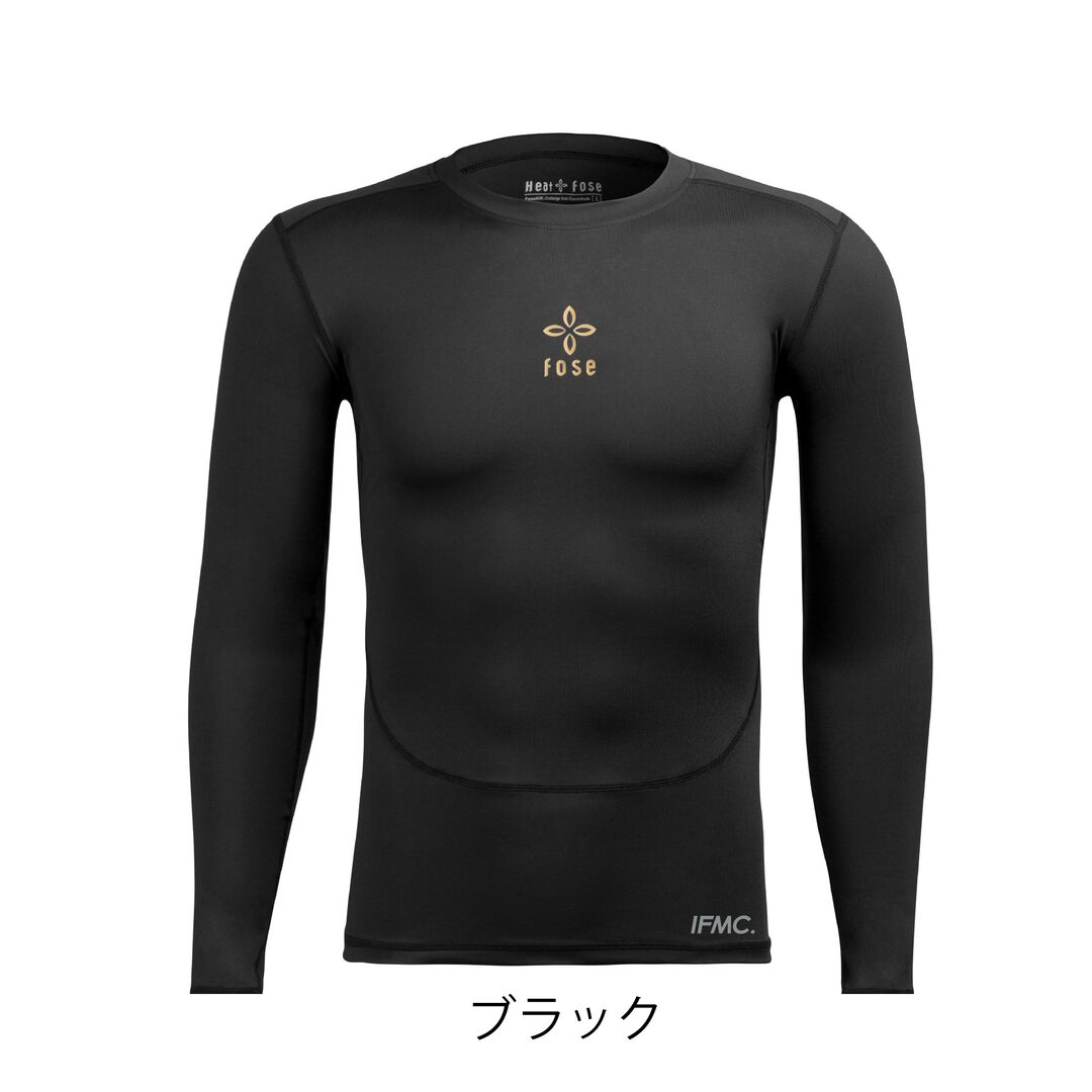 丸首長袖ブラック】IFMC.×FoseKift アンダーシャツ | 共感を