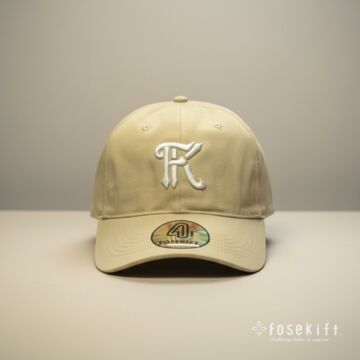 【FoseKift Ladies Premium FK Logo Cap Beige×White】