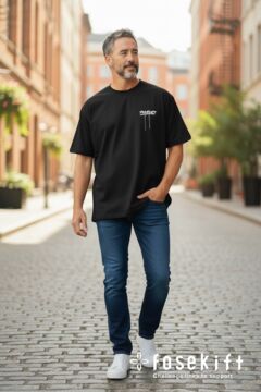 【FoseKiftペイントロゴTシャツ】BLACK