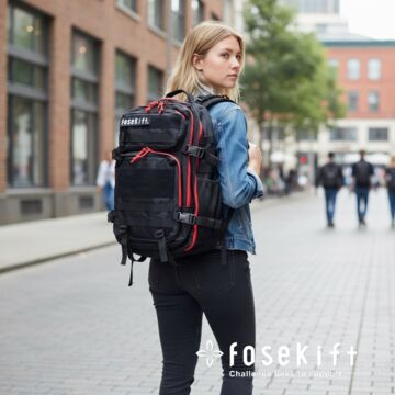 【FoseKiftリュック 】Black×Red