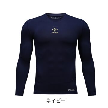 【丸首長袖ネイビー】IFMC.×FoseKift アンダーシャツ