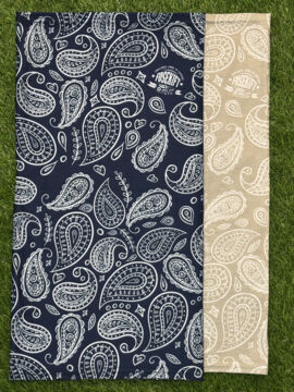 【ペイズリー柄ネックウォーマー】Navy /Beige