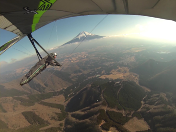 富士山を眺めながらフライト