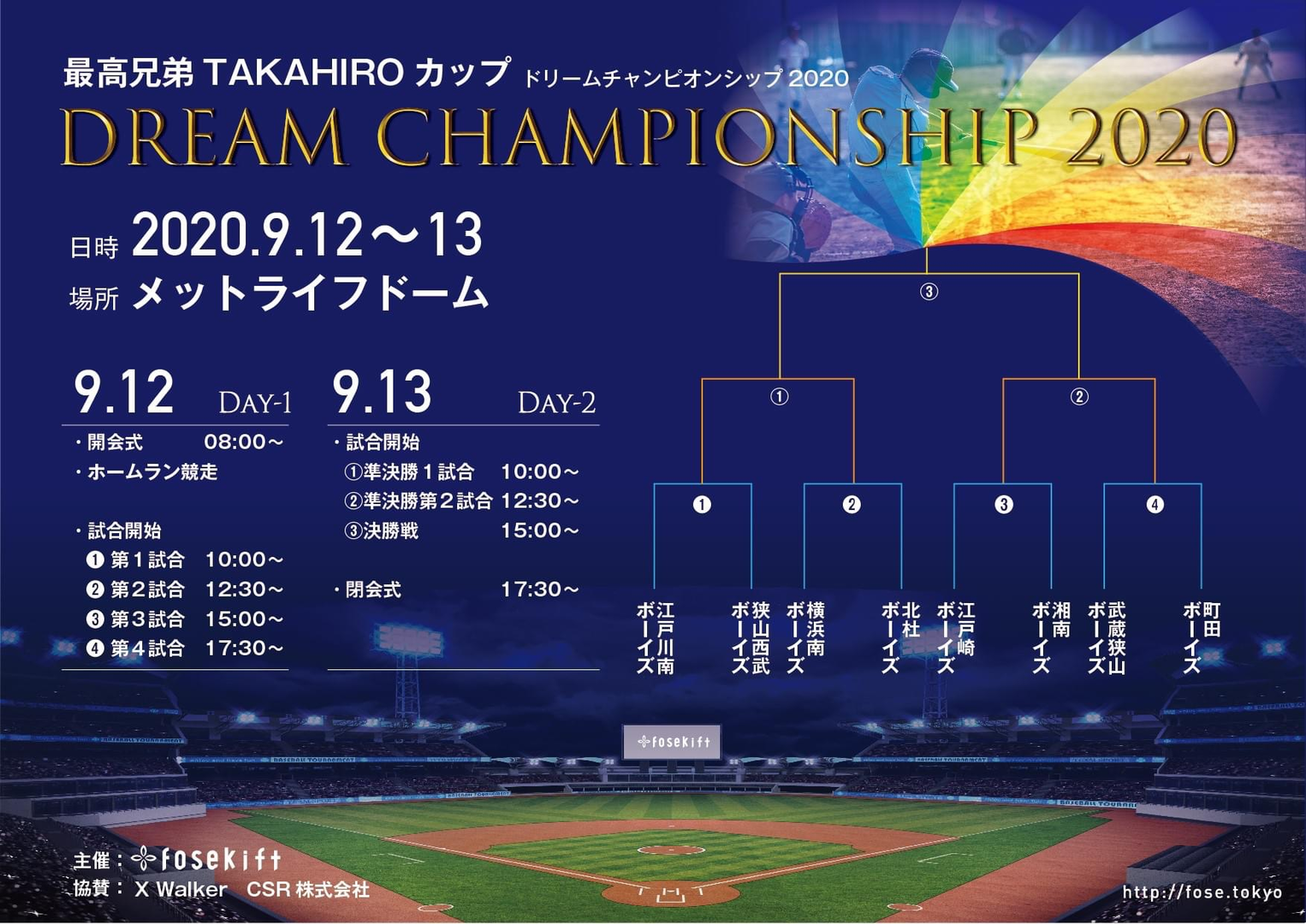 最高兄弟takahiroカップ Dream Championship 共感をつなぐ Fosekift フォース キフト